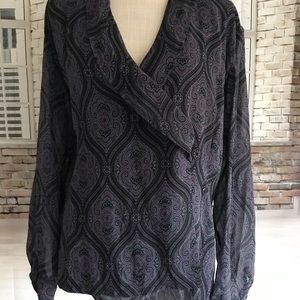 Dana Buchman Paisley Silk Blouse Size 14